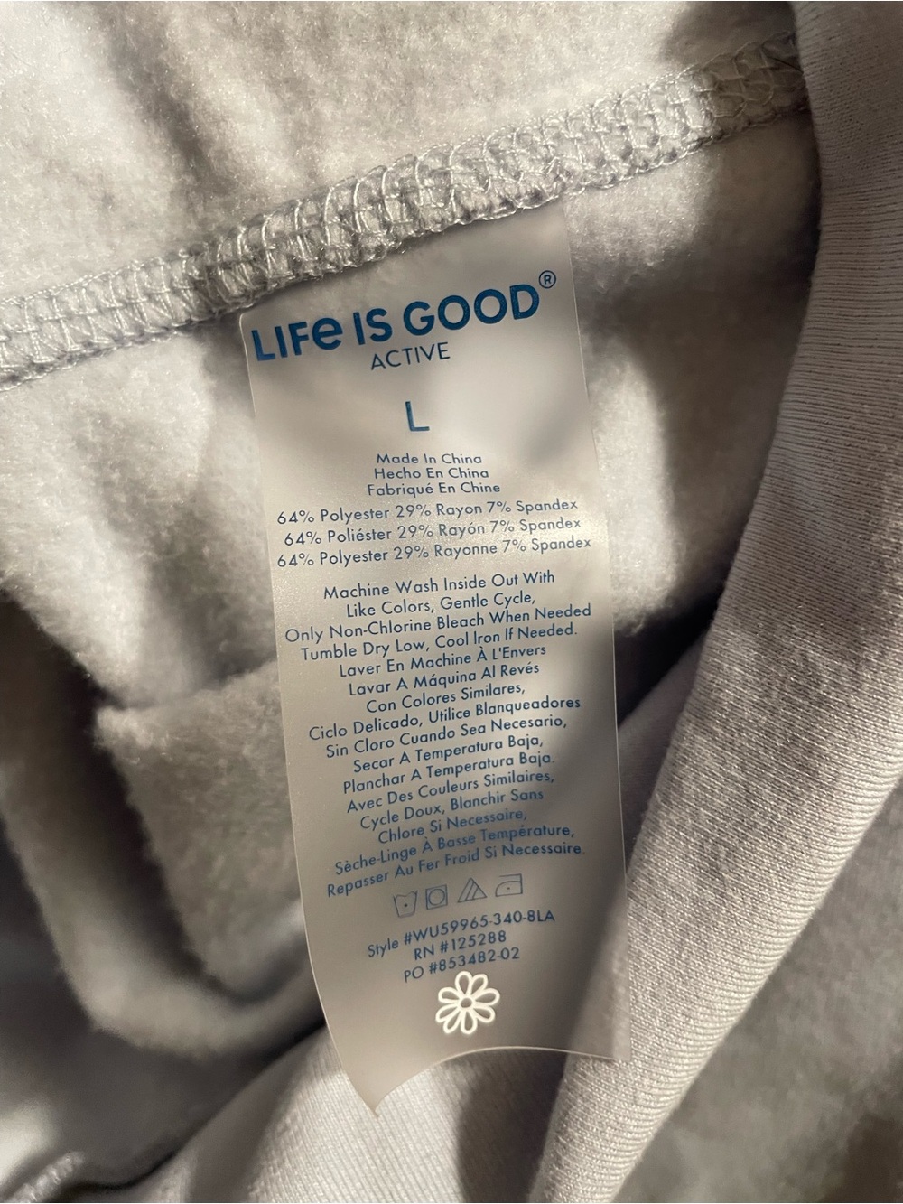 Disney Life Is Good Active Light Blue Mickey Mouse Half-Zip Pullover Sweatshirt - Picture 5 of 6